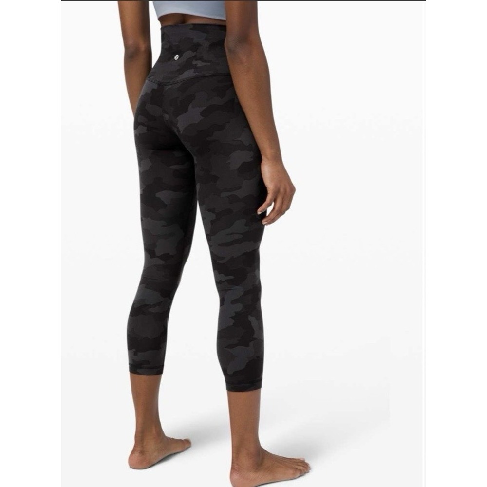 Lululemon Align High-Rise Crop 23" Heritage 365 Camo Deep Coal Multi Size 8